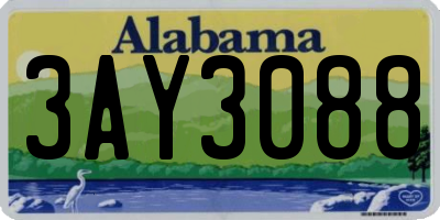 AL license plate 3AY3088