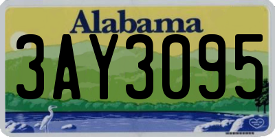 AL license plate 3AY3095