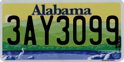 AL license plate 3AY3099