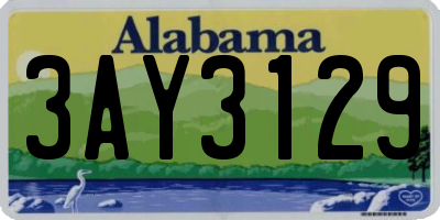AL license plate 3AY3129