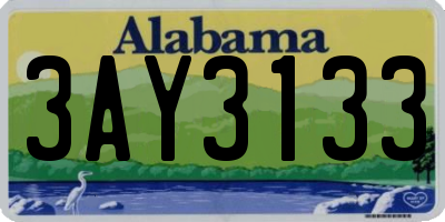 AL license plate 3AY3133