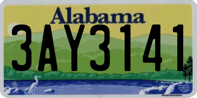 AL license plate 3AY3141