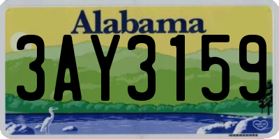 AL license plate 3AY3159