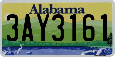 AL license plate 3AY3161