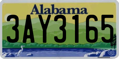 AL license plate 3AY3165