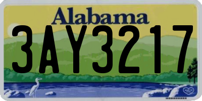 AL license plate 3AY3217