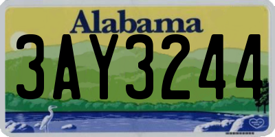 AL license plate 3AY3244