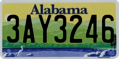 AL license plate 3AY3246