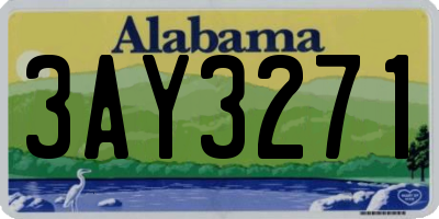 AL license plate 3AY3271