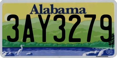 AL license plate 3AY3279