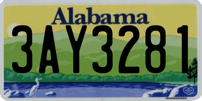 AL license plate 3AY3281