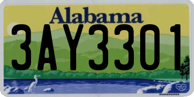 AL license plate 3AY3301