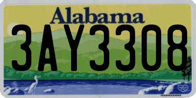 AL license plate 3AY3308
