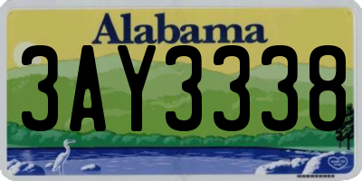 AL license plate 3AY3338
