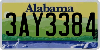 AL license plate 3AY3384