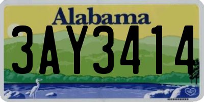 AL license plate 3AY3414