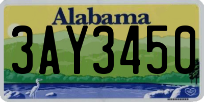 AL license plate 3AY3450