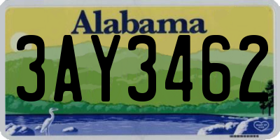 AL license plate 3AY3462