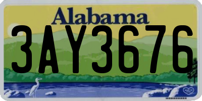 AL license plate 3AY3676