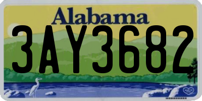 AL license plate 3AY3682