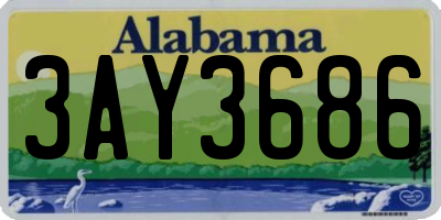 AL license plate 3AY3686