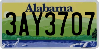 AL license plate 3AY3707