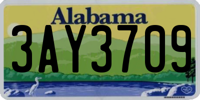 AL license plate 3AY3709