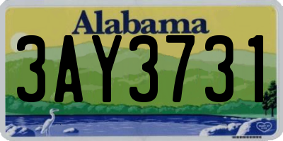 AL license plate 3AY3731