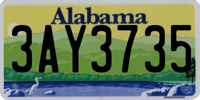 AL license plate 3AY3735