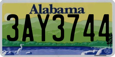 AL license plate 3AY3744