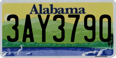 AL license plate 3AY3790