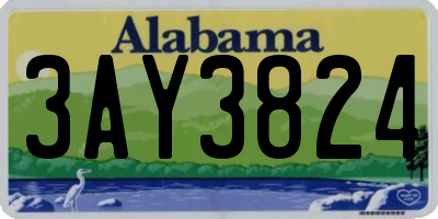AL license plate 3AY3824