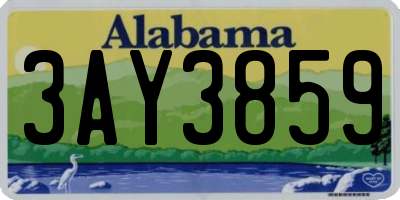 AL license plate 3AY3859