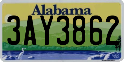AL license plate 3AY3862