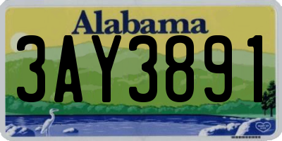 AL license plate 3AY3891