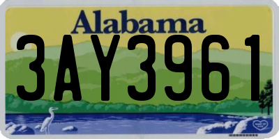 AL license plate 3AY3961