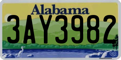 AL license plate 3AY3982