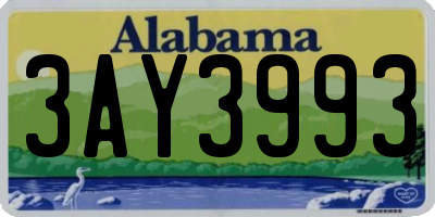 AL license plate 3AY3993