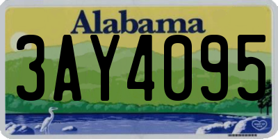 AL license plate 3AY4095