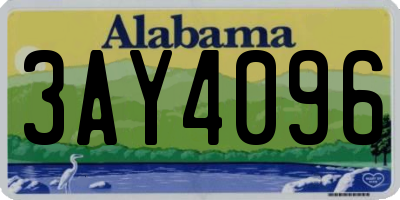 AL license plate 3AY4096