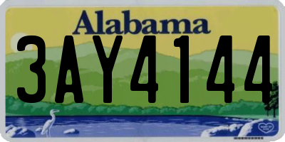 AL license plate 3AY4144