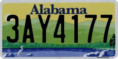 AL license plate 3AY4177
