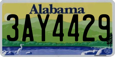 AL license plate 3AY4429