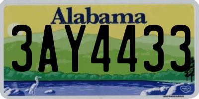 AL license plate 3AY4433