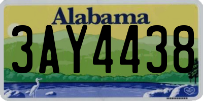AL license plate 3AY4438