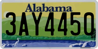 AL license plate 3AY4450