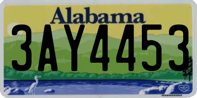 AL license plate 3AY4453