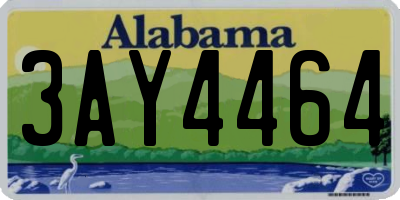AL license plate 3AY4464