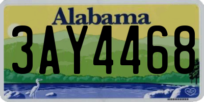 AL license plate 3AY4468