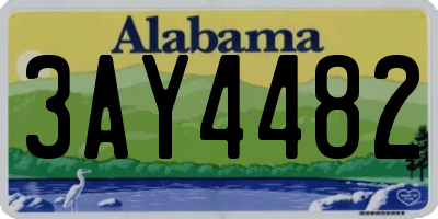 AL license plate 3AY4482